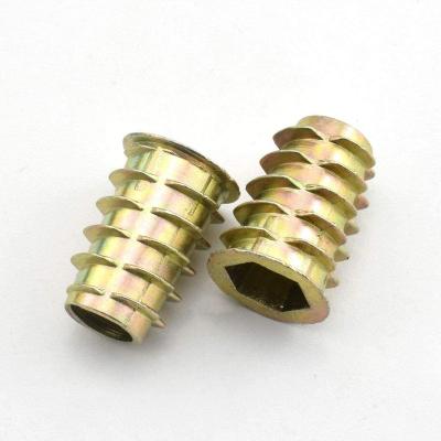 China General Industry M6 Connector Hex Socket Drive Threaded Insert Nuts For Wood Furniture for sale