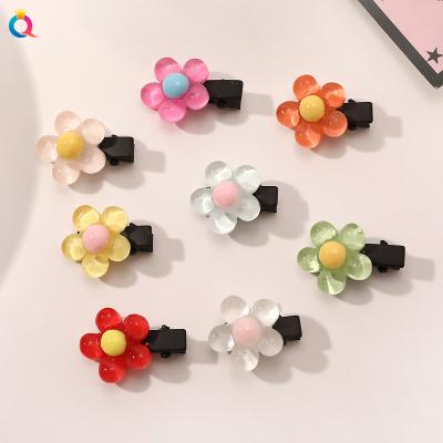 China Cute Hair Decoration QIYUE 8 Colors BB Clip Hair Accessories Sid Clip For Kids Casual Cute Mini Flower Hairpin For Cute Girls for sale