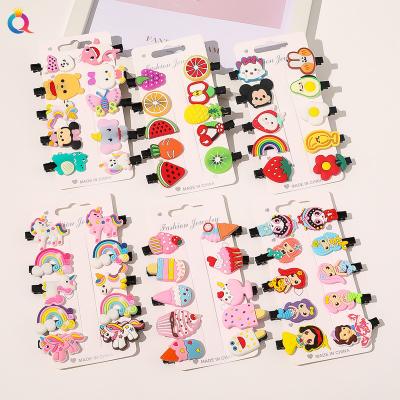 China Cute Hair Decoration 10 Pcs Hair Clip Barrettes For Kids Kids Little Girl Unicorn Mermaid Hair Clip for sale