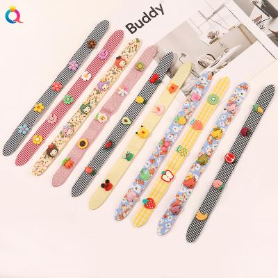 China Wholesale QIYUE 2021 New Fashion Korea Fruit Flower Peep Hair Band Kids Durable Cute Hair Accessories for sale