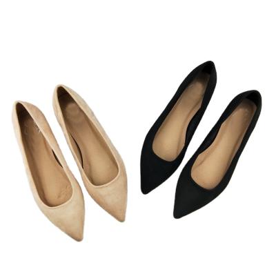 China Causal Pointed Toe Ballet Flats Ladies Pumps Flat Simple Flat Shoes for sale