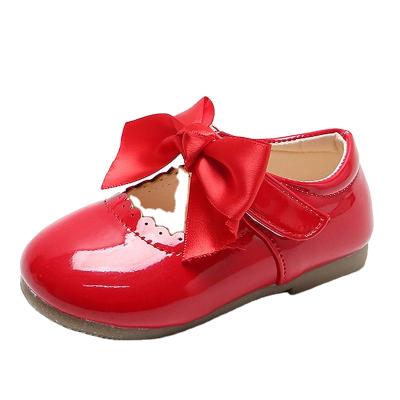 China New Style Round Girls PU Pumps Shoes Flat Ballet Shoes For Kids for sale