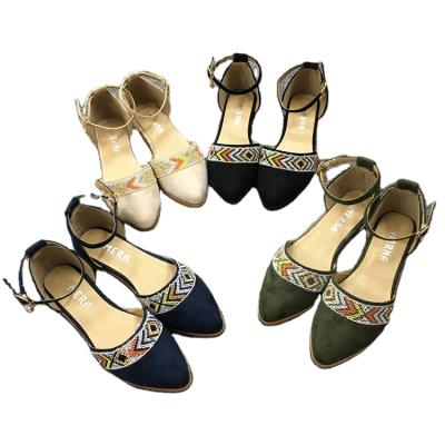 China New Look Design Designer Jute Jute Sandals Casual Flat Sandals Ladies Ankle-Tie Flat Sandals for sale