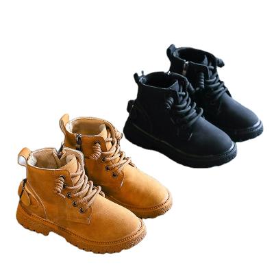 China Winter Flat High Quality Cute Warm Children Kids Baby Half Boots for sale