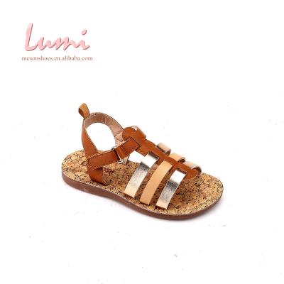 China Fancy Round Belt Kids Summer Sandals Kids Roman Shoes for sale