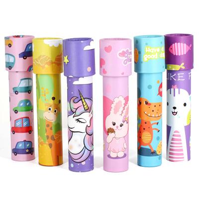 China 2021 Custom Cartoon Magic Prism Funny Kids Rotate Cartoon Kaleidoscope Paper Children Play Kaleidoscope for sale