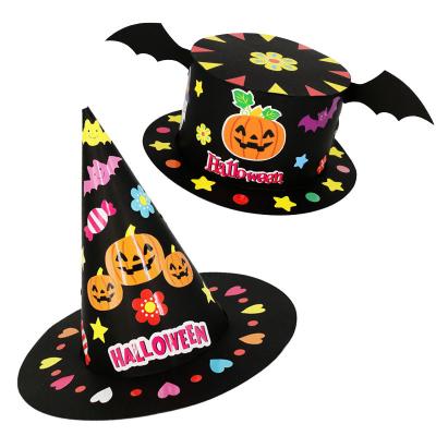 China Diy Halloween Decoration Mask Handmade Hat Kindergarten Bag DIY Kids Candy Holiday Creative Props Pumpkin for sale