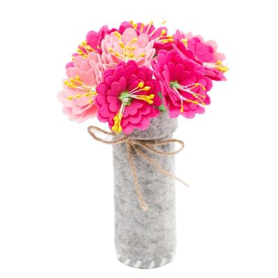 China High Quality Nonwoven DIY Flower POTS Felt Bouquet Craft Needle Punched Plant Nonwoven Felt Pot Sets Kids Sewing Kits Floral Craft Craft for sale