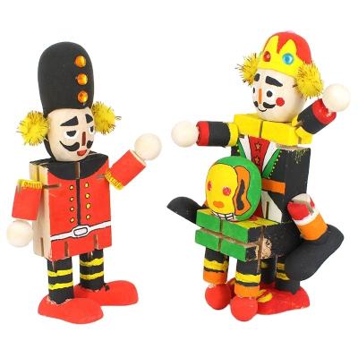 China Kindergarten Wooden Children's Tree Oxford Adjustable Rotating Dolls Puzzle DIY Wooden Handmade Graffiti Toy Gift for sale