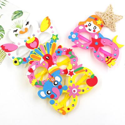 China EVA Children's DIY Glass Stickers Stereo Creative Kindergarten Toys Handmade EVA Diamond Glasses for sale