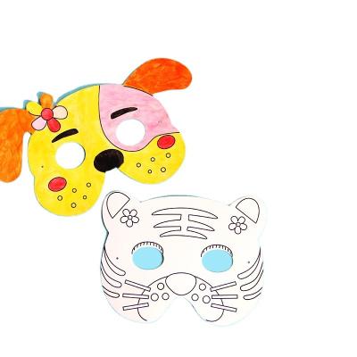 China Diy New Design DIY Cartoon Face Cover Custom Painting Paper Coloring For Kids Paper Masking Paper for sale