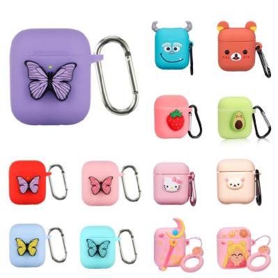 China Cute 3D PVC Case Earphone Case For Apple Airpods 1 Soft Silicone 2 Earphone Bag For Apple Airpods 2 Earbuds Cover Bag For Airpods Case Cute for sale