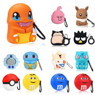 China Cute Silicone 3D Case Gemfits Silicone Case For Kawaii Airpods Case Earphone Anime Cover For Airpods 2 Case 3D Cartoon for sale