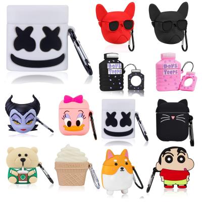 China Gemfits Cute 3D Silicone Case Cute Silicone Case for Apple Airpod 1/2 Cases, Custom Designers 3D Earphone Black Cat Cover for Airpods for sale