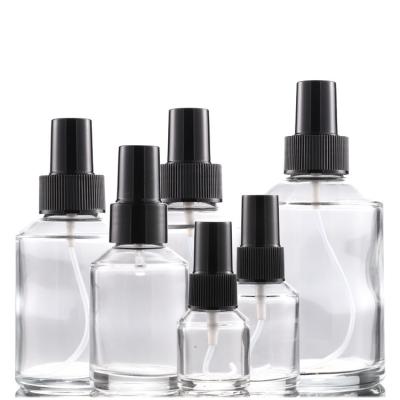 China Used to package liquid products such as alcohol factory stock 15/30/60/100/125/200ml cosmetic transparent transparent oblique mist spray bottle of perfume for sale