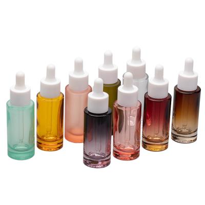 China Essential Oil Customized Cosmetic Packaging Materials For Trial Packaging 30ml Empty Thick-Based Glass Dropper Bottles for sale