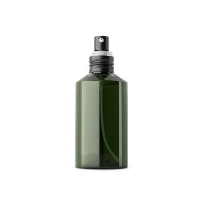 China Dark Green Oblique Household Products 50ml-200ml PET Shoulder Lotion Bottle, Shampoo and Shower Gel Under-Bottled Alumina Lotion Head for sale