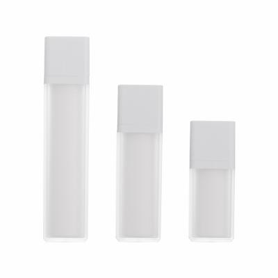 China Household Products 50ml Square Revolving Airless Bottle 30ml Scrub Lotion Bottle Essence 15ml Eye Cream Bottle for sale