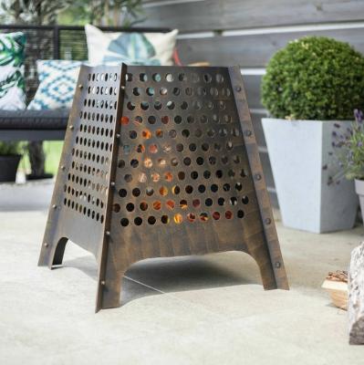 China Industry Professional custom wholesale cheap round hole design Fire pit 3.0mm steel  portable camping barbecue fire pit for sale