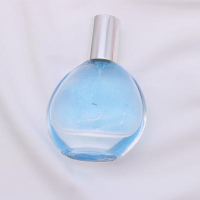 China Eco-friendly 30mL Custom Classic Spray Bottle Transparent Round Shape Fine Mist Spray Glass Perfume Bottle for sale