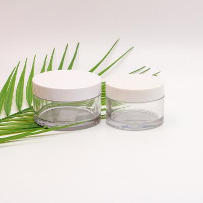 China Eco-Friendly Manufacturers Wholesale Round Clear Empty Plastic Cosmetic Packaging Container Cream Jar 100g for sale