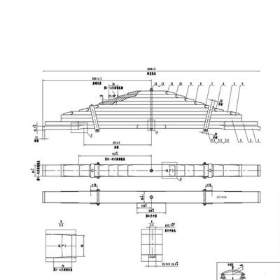 China Steel Wholesale 257658 Rear Leaf Spring Leaf Spring For Volvo Truck Leaf Spring Assy for sale