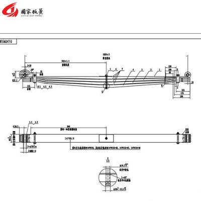 China New SUP9 GuoJia Leaf Spring 28*90MM Leaf Spring OE 1479518 For Japan Trucks And Cars for sale