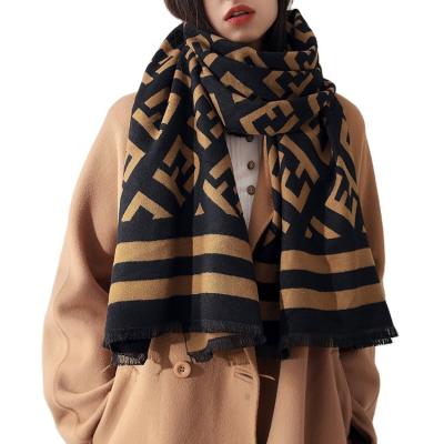 China 2022 New Design Pashmina Shawl Blanket Tassel Cashmere Checked Warm Soft Scarf Neck Scarves For Women for sale