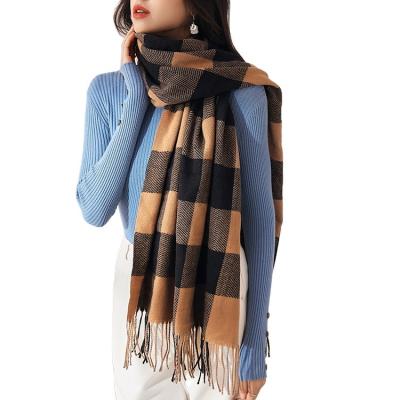 China New Verified Customized Luxury Cashmere Design Women Scarf Autumn Winter Long Warm Imitatie Fashion Pashmina Scarf for sale