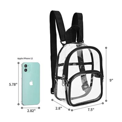 China Mini Transparent Backpack Outdoor Sports Waterproof Multi-border Backpack Unisex Amazon Handbag for sale