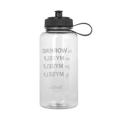 China OEM 1000ml Large PP Sustainable Tritan Water Bottle Plastic Drinking Bottle With Telescopic Cover Customized Logo for sale