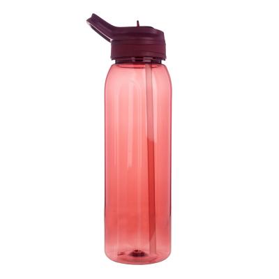 China Free Sample Wholesales Food Grade Sustainable Pink Sport OEM 1L Tritan Drinking Water Bottles For Girls for sale