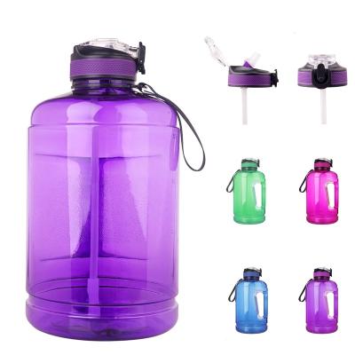 China Outdoor 120oz Sport Viable Custom Logo Fitness Gym Drinking Water Bottles 5 Gallon Bottles For Sale With Straw for sale