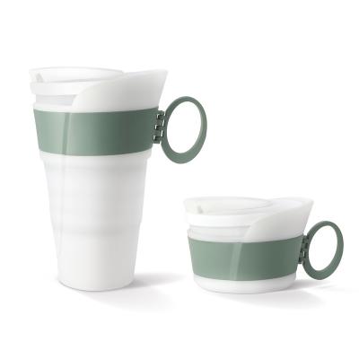 China 355ml Bpa New Viable Portable Foldable Multifunctional Silicone Water Cup Collapsible Coffee Mug for sale