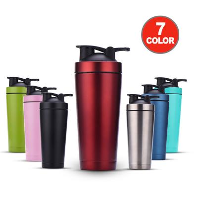 China Durable Double Wall Stainless Steel GYM 500ml/750ML Shaker Powder Heat Insulation Bottle for sale