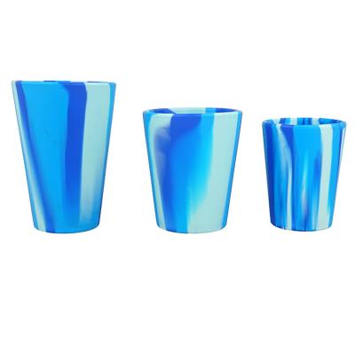 China OEM 16oz/480ml logo food grade silicone water viable milk cup plastic coffee cup for travel picnic for sale