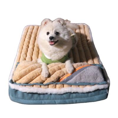 China 2022 New Design Pet Sofa Bed Durable Mattress Removable Pet Mat Cushion Cover Removable With Pillow For Better Rest for sale