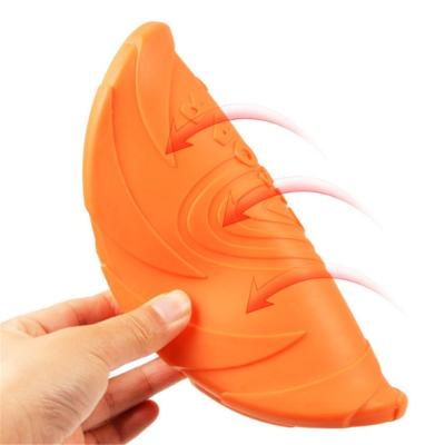 China 2022 Pet Stocked UFO Toys New Small Medium Large Dog Flying Discs Training Toy Rubber Fetch Flying Disc Interactive 15/18/22cm for sale