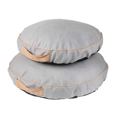 China Removable Pet Cover Anti Worry Comfortable Soothing Travel Mats Round Cushion With Handle Washable Dog Bed Large Designer for sale