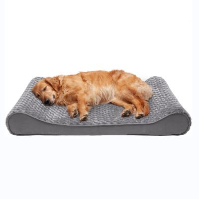 China Viable Factory Dropshipping Dog Beds Designer Luxury Zipper Washable Cover Soothing Memory Large Foam Orthopedic Dog Bed for sale