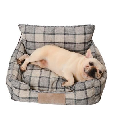 China Removable Lovely Blanket Factory Direct Selling Plaid Dog Beds Warm or Soothing Pet Rest Sleep Dog Bed For All Seasons for sale