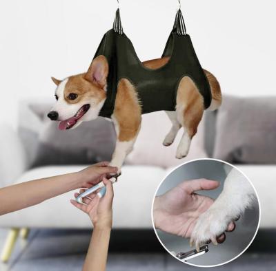 China Viable Wholesale Fashionable Amazon Pet Grooming Hammock Harness Durable Breathable To Prevent Pets From Moving for sale