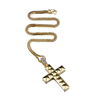 China New Fashion Trend Design Hip Hop Hip Hop Crown Cross Pendant Necklace Sterling Silver for sale