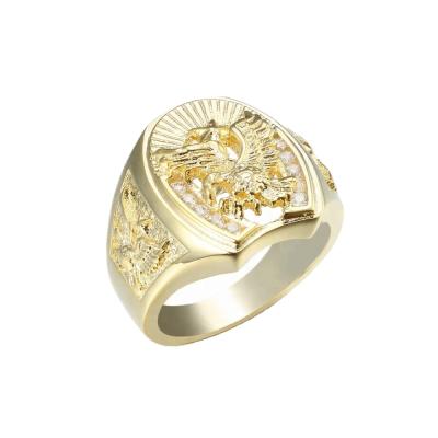 China Hiphop Fashion Jewelry Gold Jewelry China Eagle Design Mens Handmade Eagle Rings Jasen Jewelry for sale