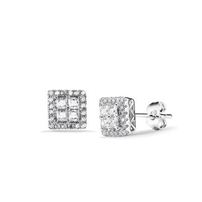 China TRENDY Micro Pave CZ Sterling Silver Stamped 925 Silver Earring for sale