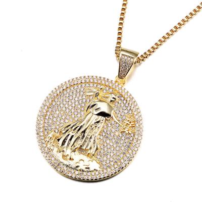 China Custom Hip Hop Trend Hip Hop Jewelry 14k Gold Hip Hop Pendant for sale