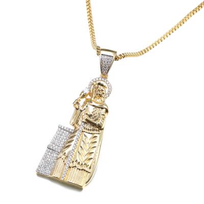 China Hiphop JASEN JEWELRY Specific New Design 18k Gold Plated Mens Pendant Jewelry For Christmas Gifts for sale