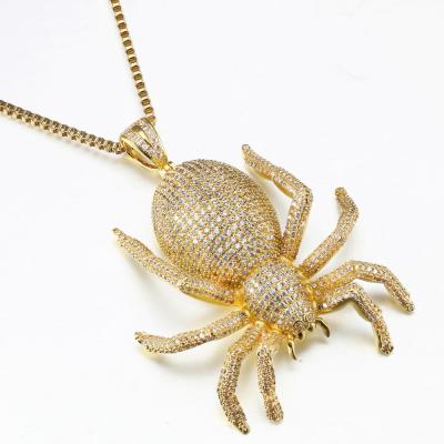 China Hip Trendy Custom Hop JEWELRY JASEN Silver Animal Pendant For Men Or Iced Out Personalized Spider Charm for sale