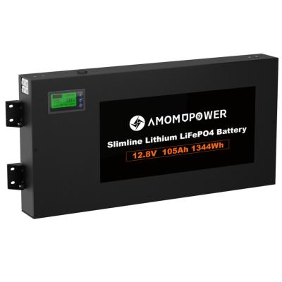 China BOATS Amomdpower 12v 100Ah Outdoor Camping Lithium Slim Ion Battery Camping 1000Wh UN38.3 MSDS IEC Certificate for sale