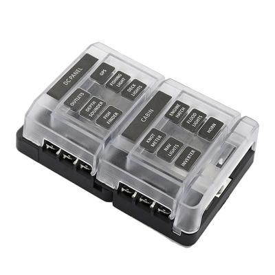 China Electrical Components Power Distribution Block Amomd Standard RV Travel Trailer Blade Fuse Box Blocks Blade Fuse Adapter 12V 24V 32V 20A for sale